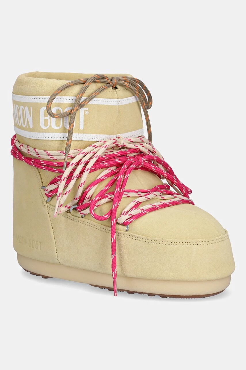 Snehule Moon Boot MB ICON LOW SUEDE LACES žltá farba, 80D1409670 B021