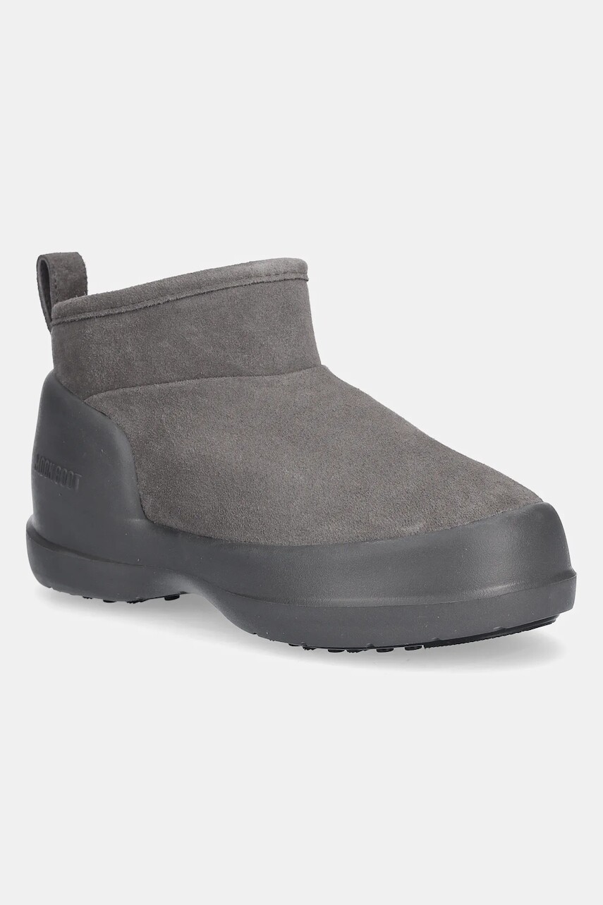 Semišové snehule Moon Boot MB MEZZALUNA LOW BOOT SUEDE šedá farba, 80D2500070 H005