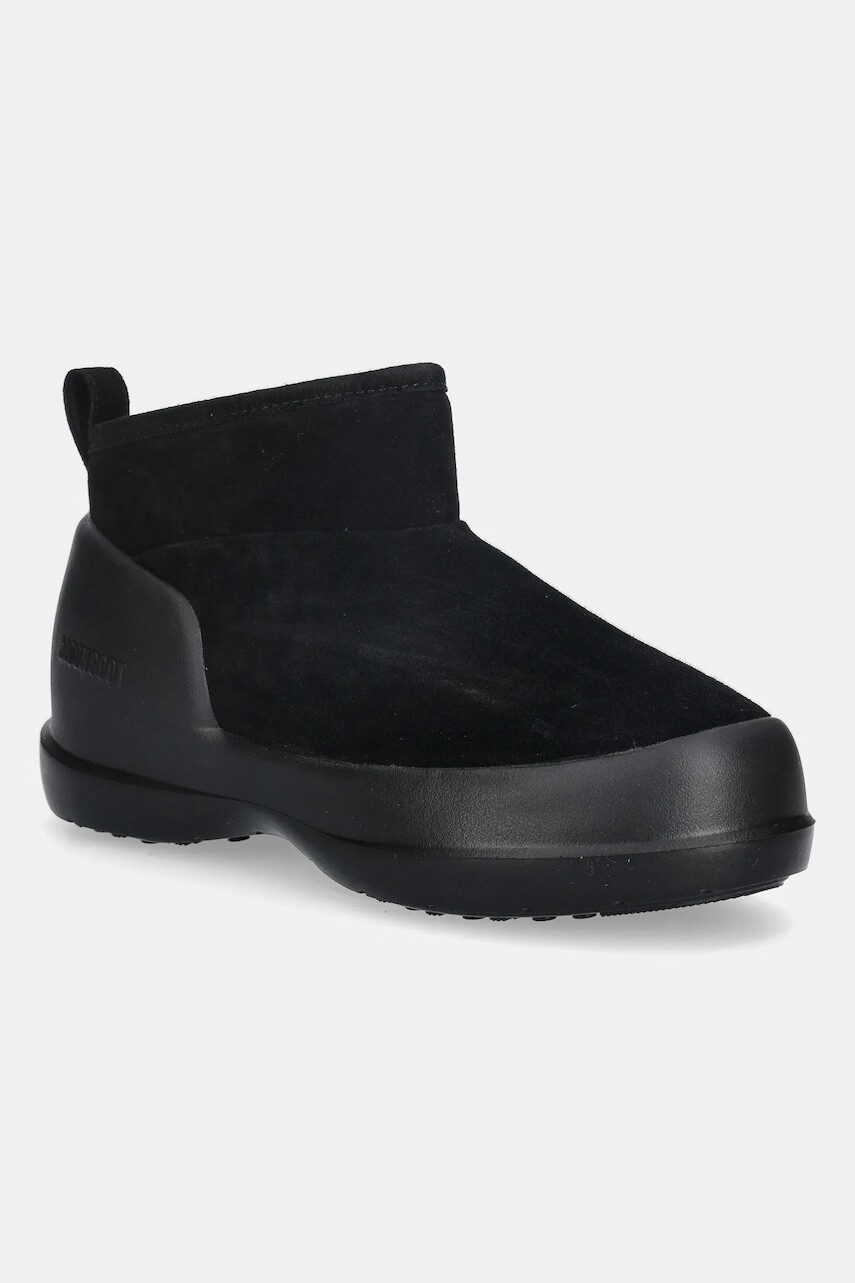 Semišové snehule Moon Boot MB MEZZALUNA LOW BOOT SUEDE čierna farba, 80D2500070 N001