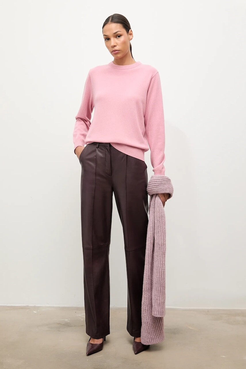 Vlnený sveter Answear.LAB ružová farba, ľahké