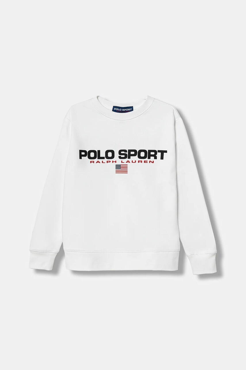 Detská mikina Polo Ralph Lauren biela farba, s potlačou, 323962110009