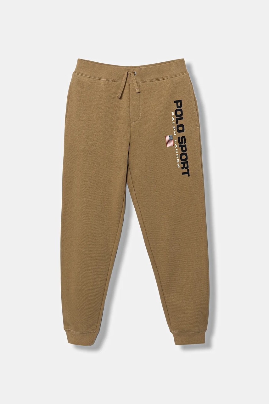 Detské tepláky Polo Ralph Lauren zelená farba, 323962123006