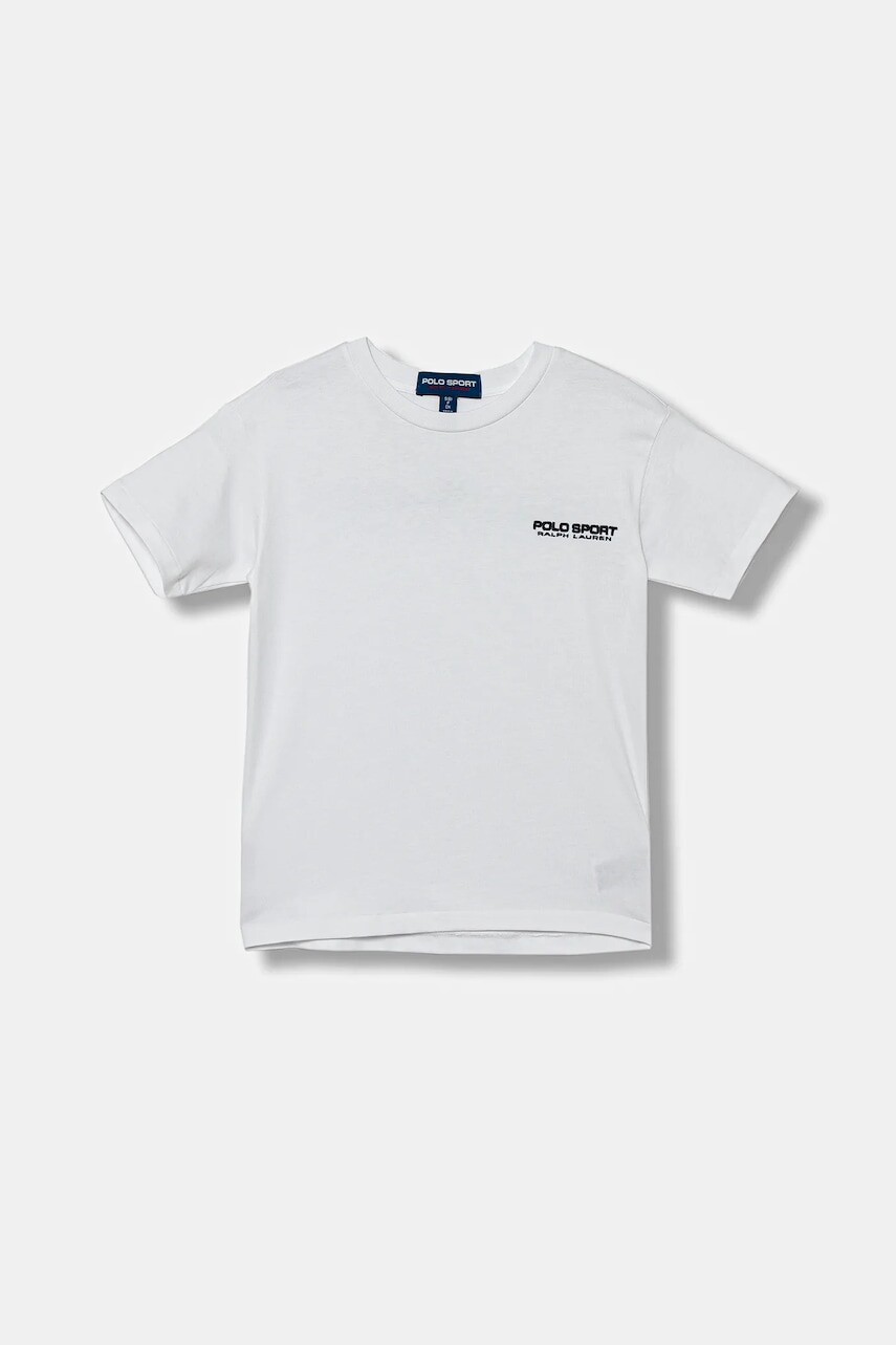 Detské bavlnené tričko Polo Ralph Lauren biela farba, 323P01532002