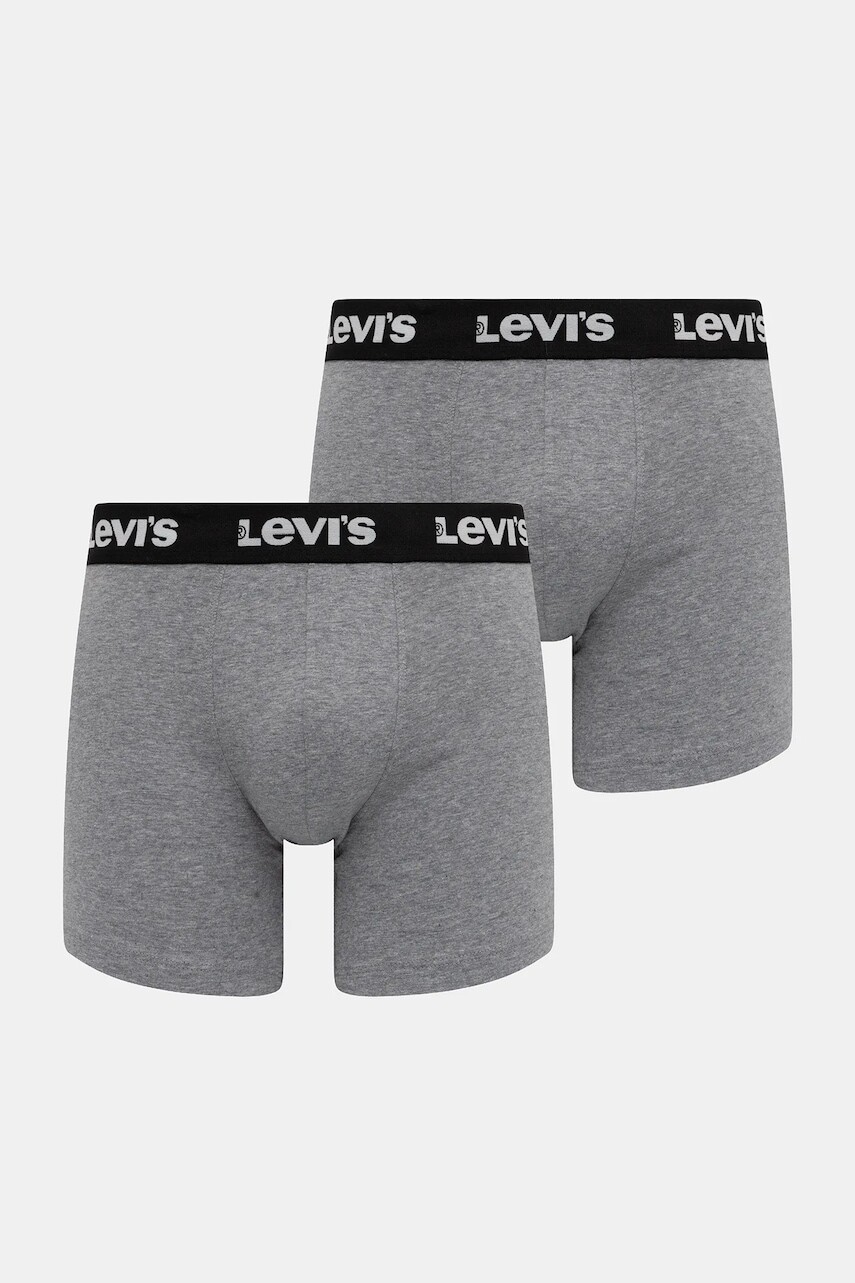 Boxerky Levi's 2-pak šedá farba, 37149-1193