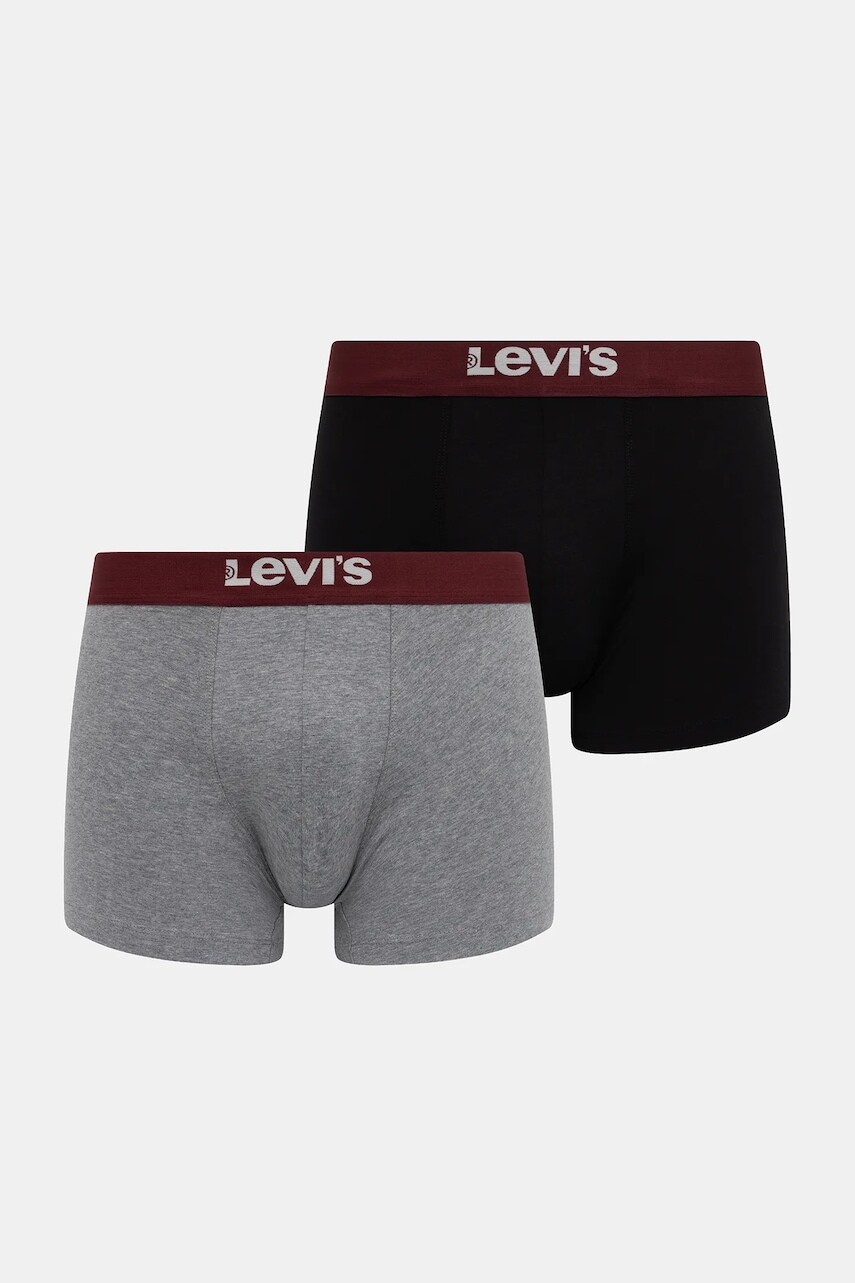 Boxerky Levi's 2-pak šedá farba, 37149-1221