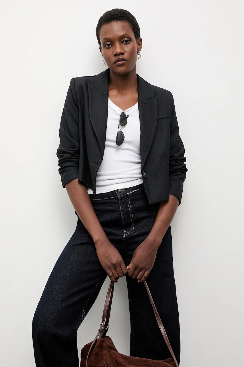 Sako Answear.LAB tmavomodrá farba, jednoradová