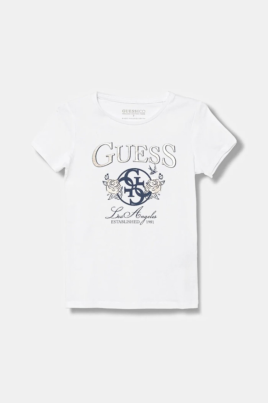 Detské tričko Guess biela farba, J5BI19 J1314