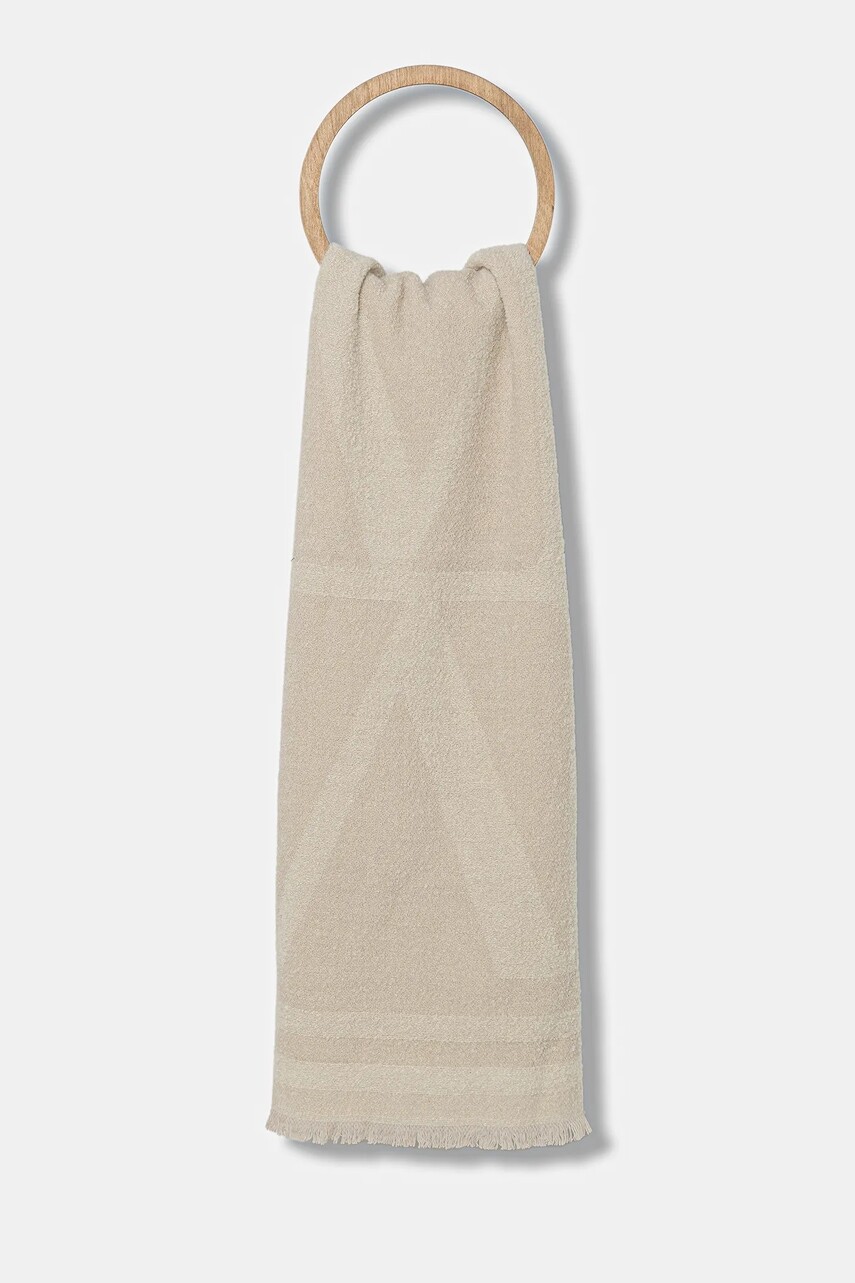 Šál s prímesou vlny Marc O'Polo béžová farba, jednofarebný, 509809102095