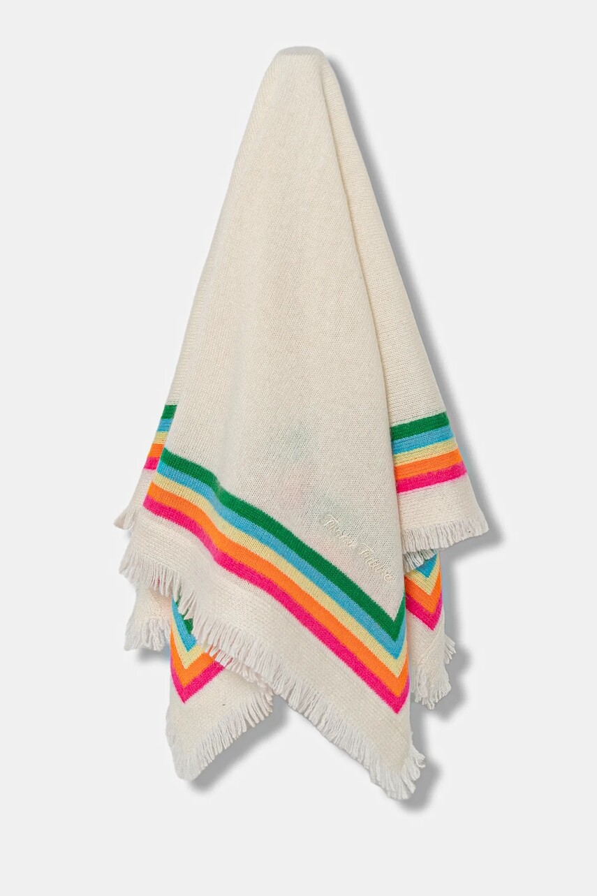 Kašmírový šál FROM FUTURE šedá farba, vzorovaný, AFO02785