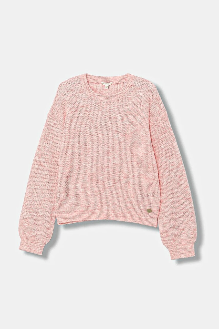 Detský sveter s prímesou vlny Guess ružová farba, J5BR19 Z1140
