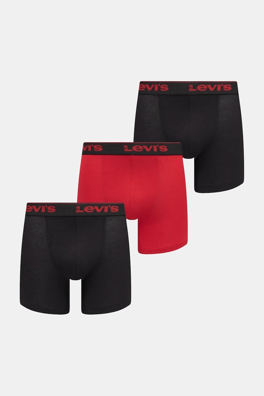 Boxerky Levi's 3-pak červená farba, 37149-1204