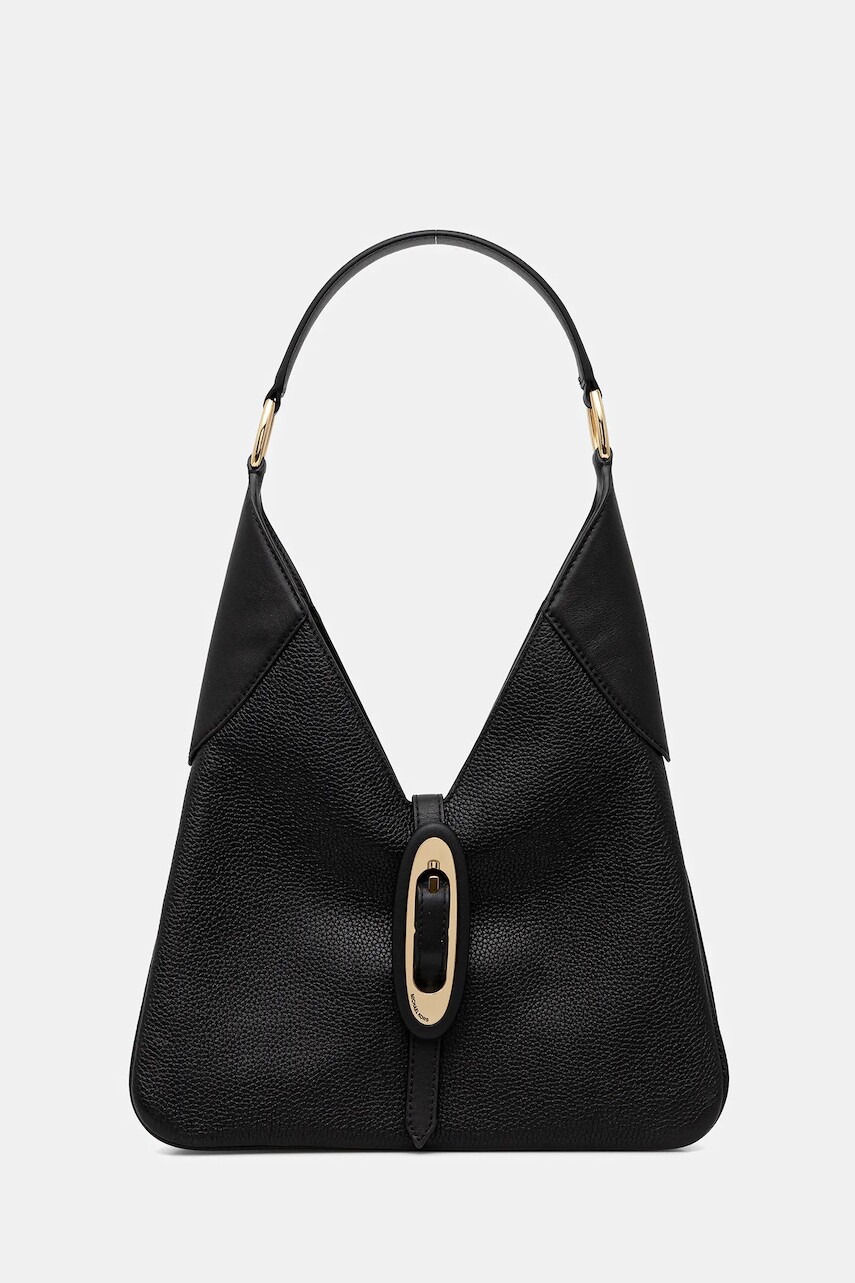 Kožená kabelka MICHAEL Michael Kors čierna farba, 30F5GQ8L6L