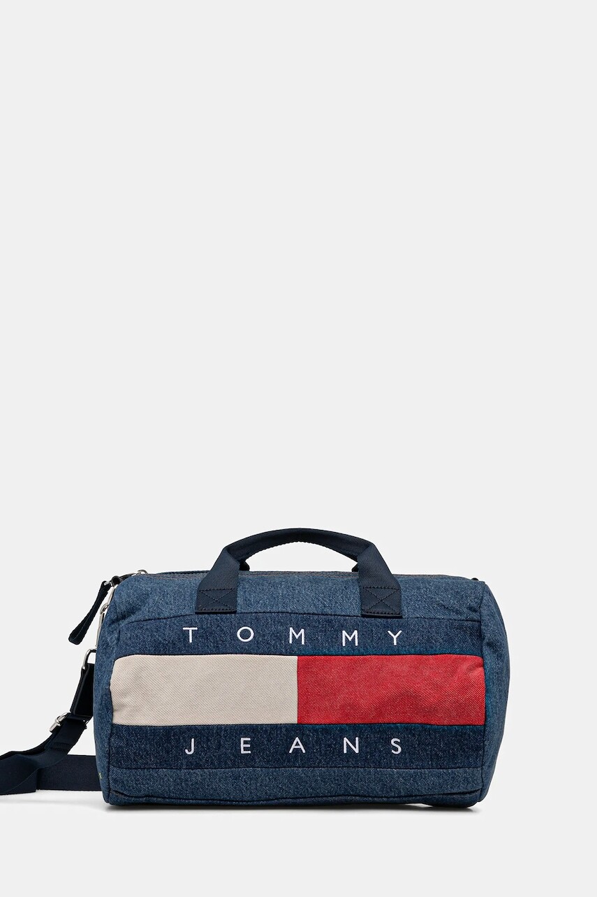 Taška Tommy Jeans tmavomodrá farba, AW0AW18214