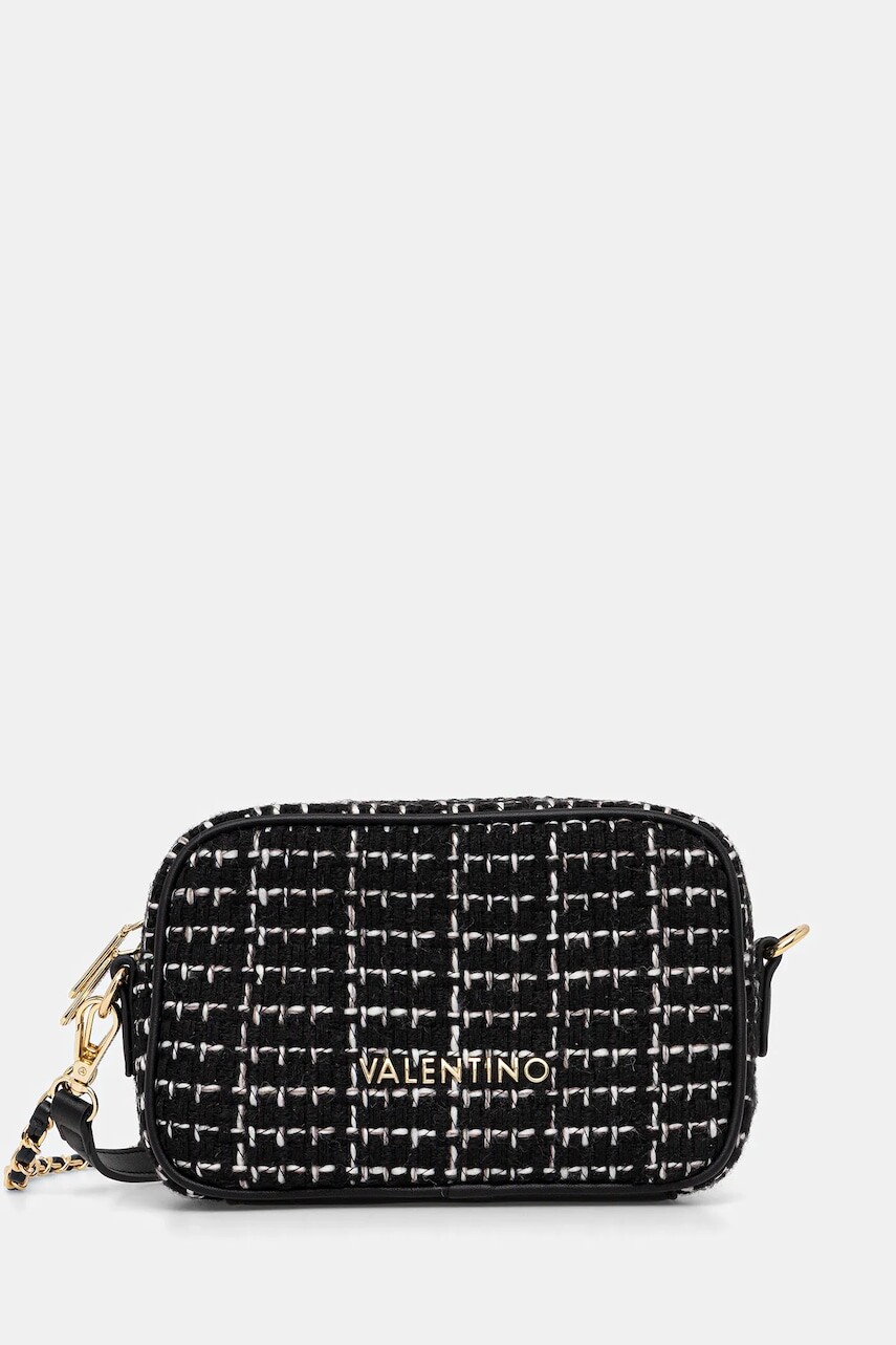 Kabelka Valentino Bags TWEED čierna farba, VBS9JP51