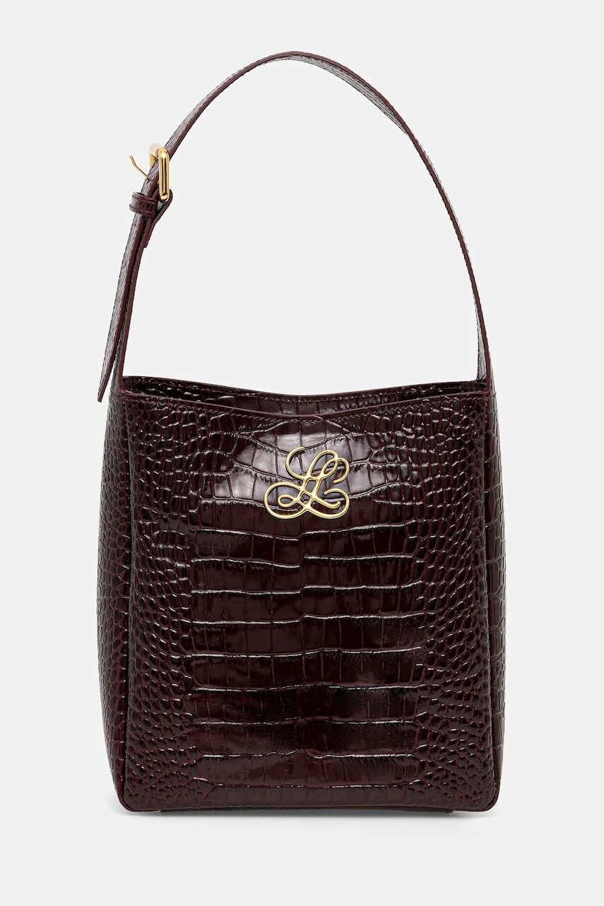 Kožená kabelka Luisa Spagnoli bordová farba, 542513