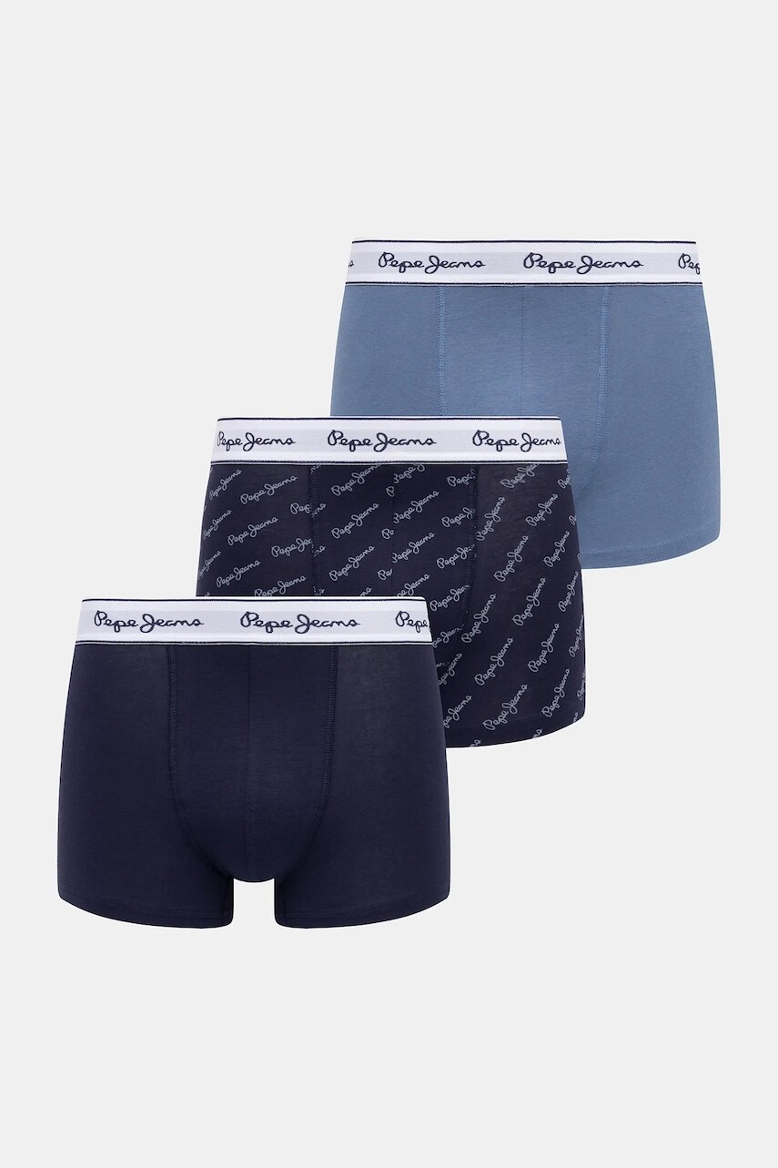 Boxerky Pepe Jeans 3-pak tmavomodrá farba, PMU11186