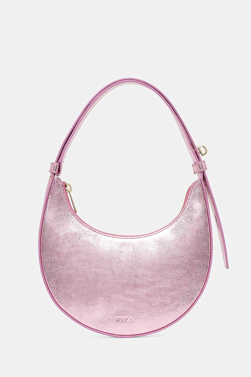 Kožená kabelka Furla ružová farba, WE00649.BX4150.4148S