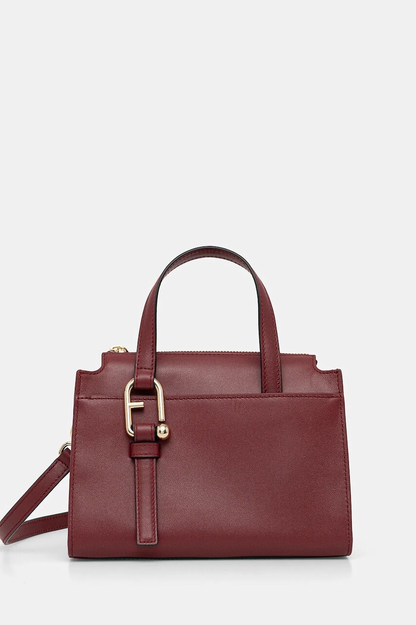 Kožená kabelka Furla bordová farba, WB01337.BX2045.0053S