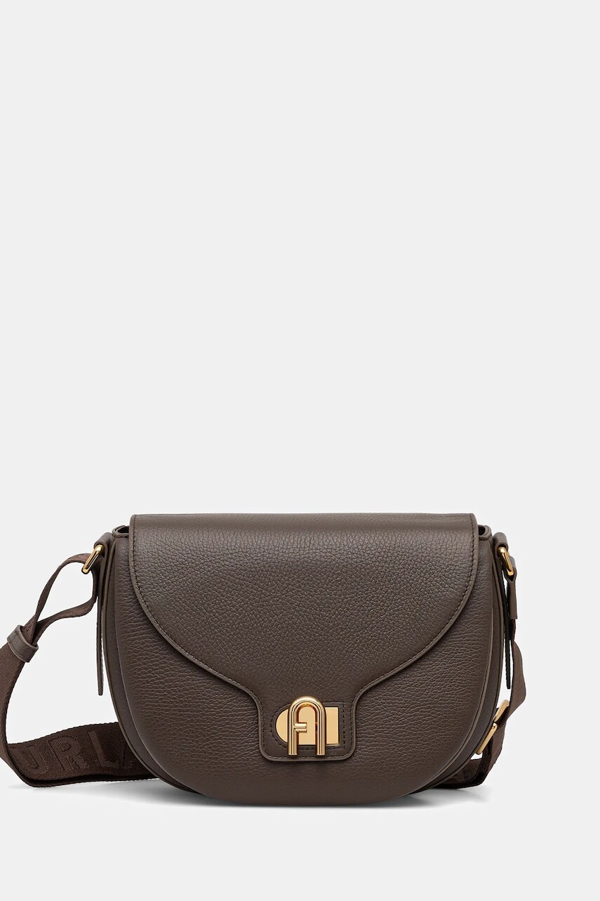 Kožená kabelka Furla hnedá farba, WB01605.BX0356.4594S