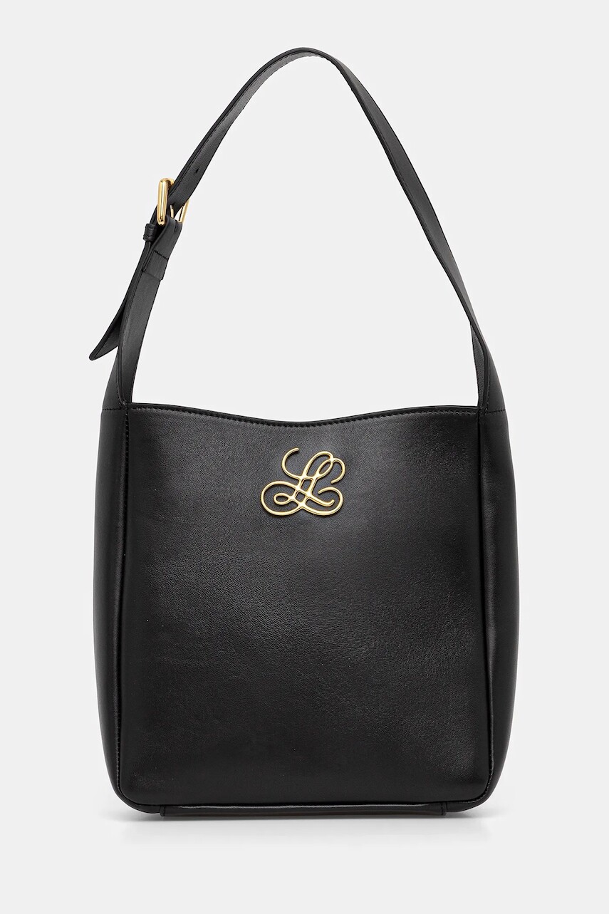 Kožená kabelka Luisa Spagnoli čierna farba, 542724