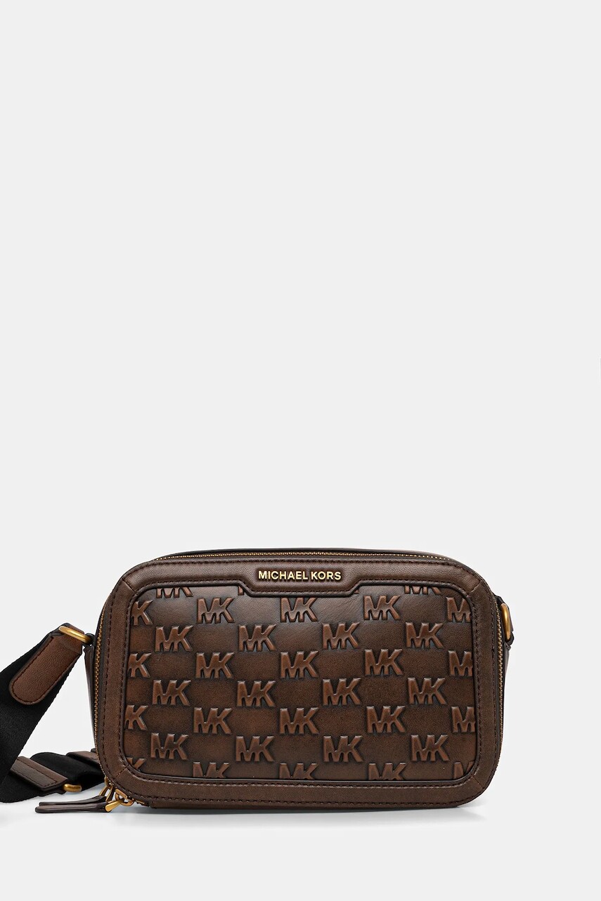 Kožená taška Michael Kors hnedá farba, 33F5GHDM5L