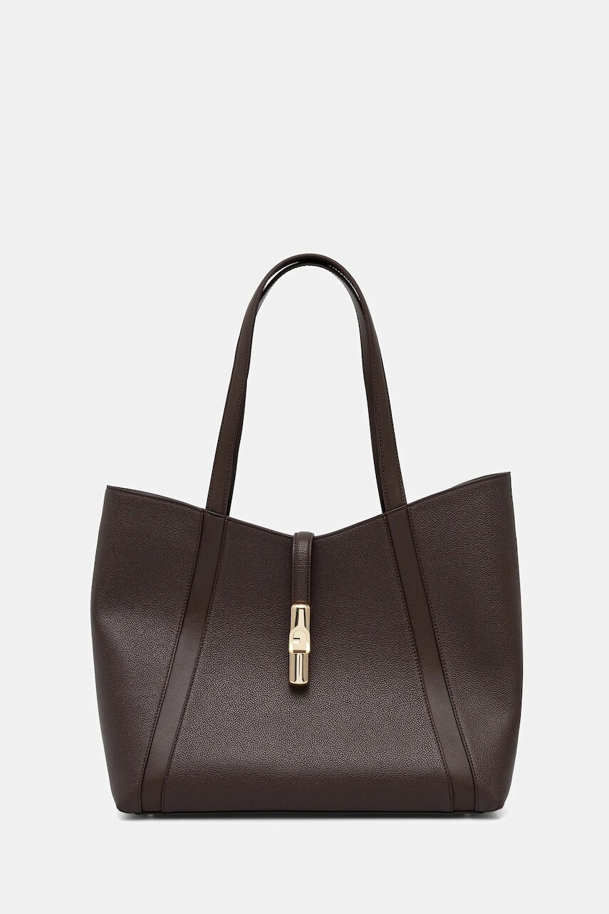 Kožená kabelka Furla hnedá farba, WB01788.BX3353.2460S