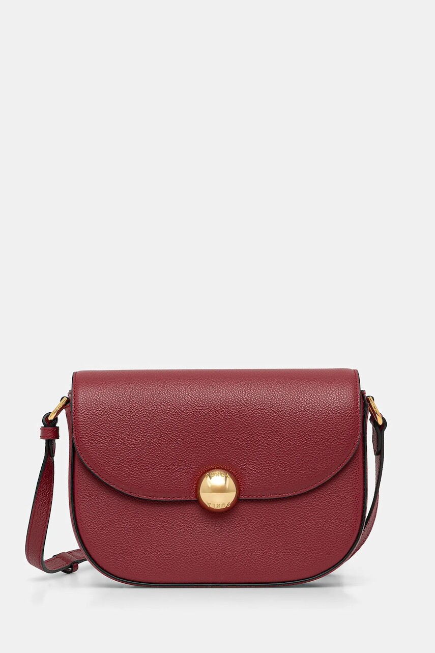 Kožená kabelka Furla bordová farba, WB01887.BX3036.CGQ00