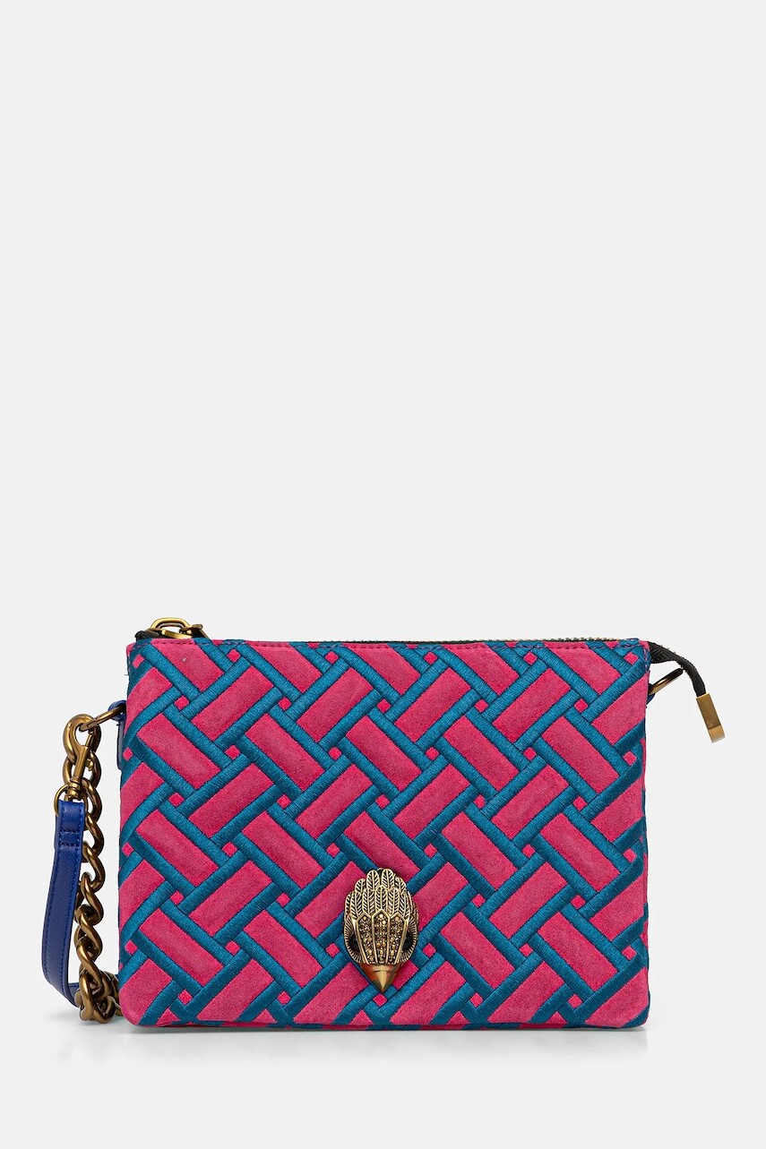Kožená kabelka Kurt Geiger London KENSINGTON ružová farba, 5013557219