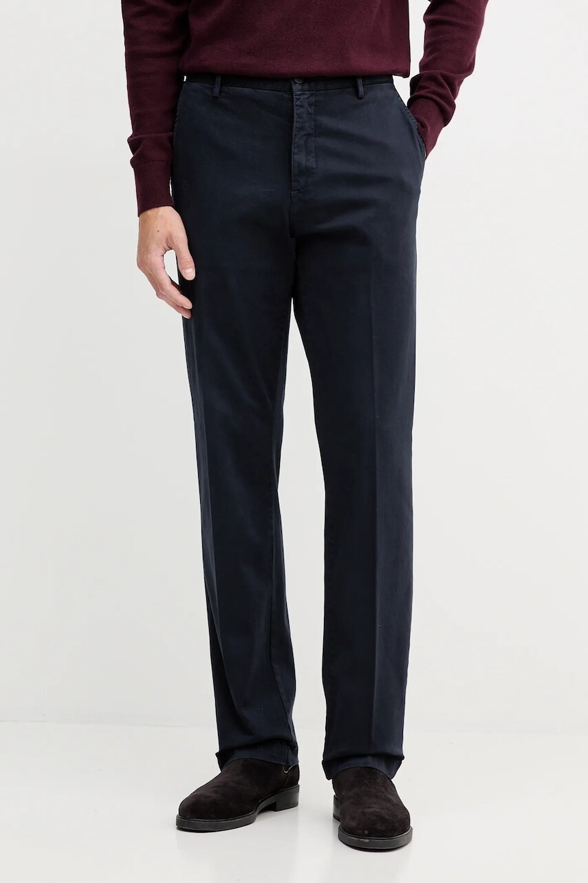 Nohavice Trussardi tmavomodrá farba, rovný strih, P709M000019N