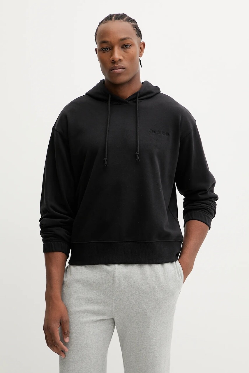 Mikina s kapucňou Calvin Klein Underwear čierna farba, s kapucňou, jednofarebná, LV00NM2930