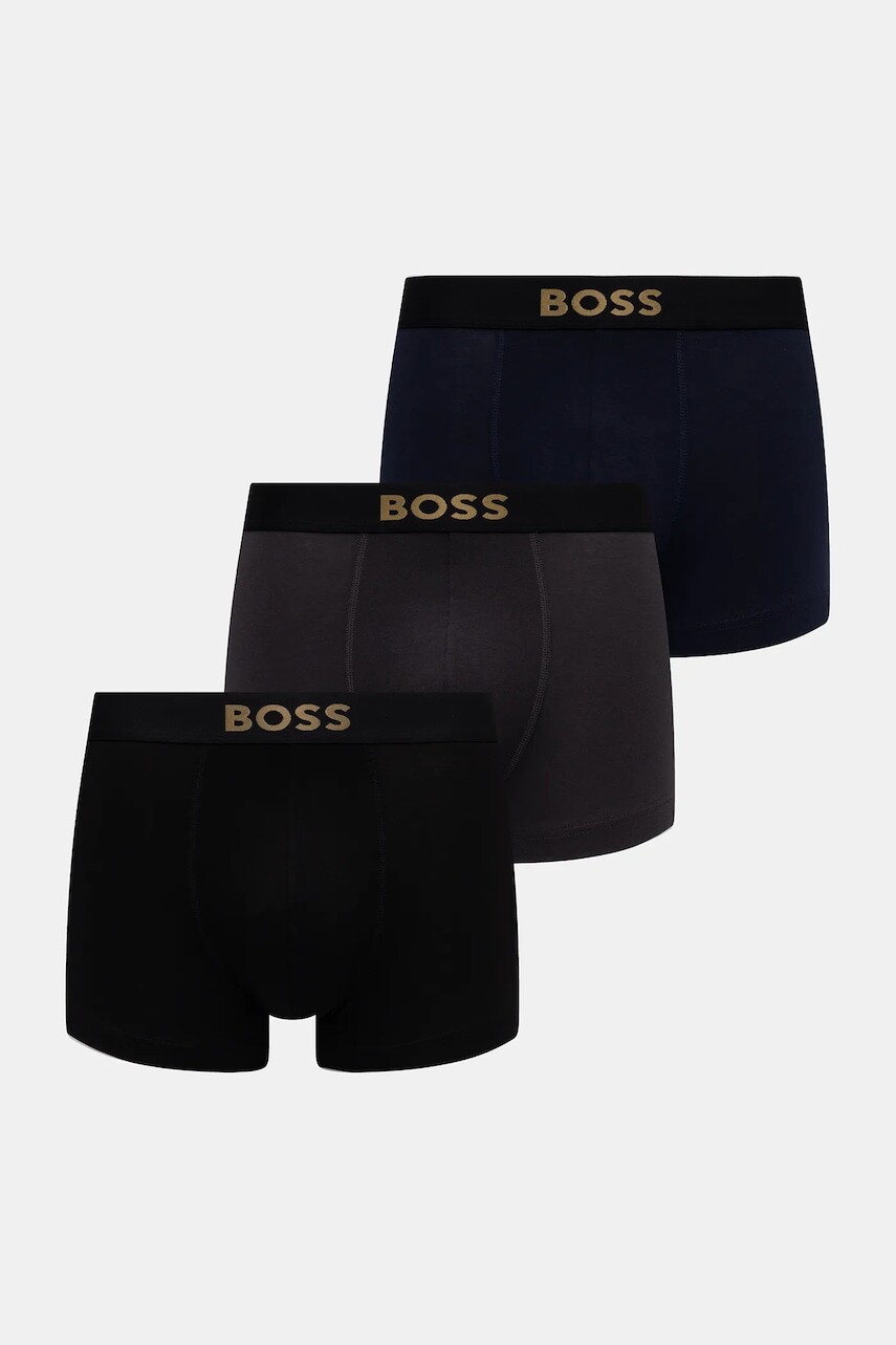 Boxerky BOSS 3-pak čierna farba, 50546764