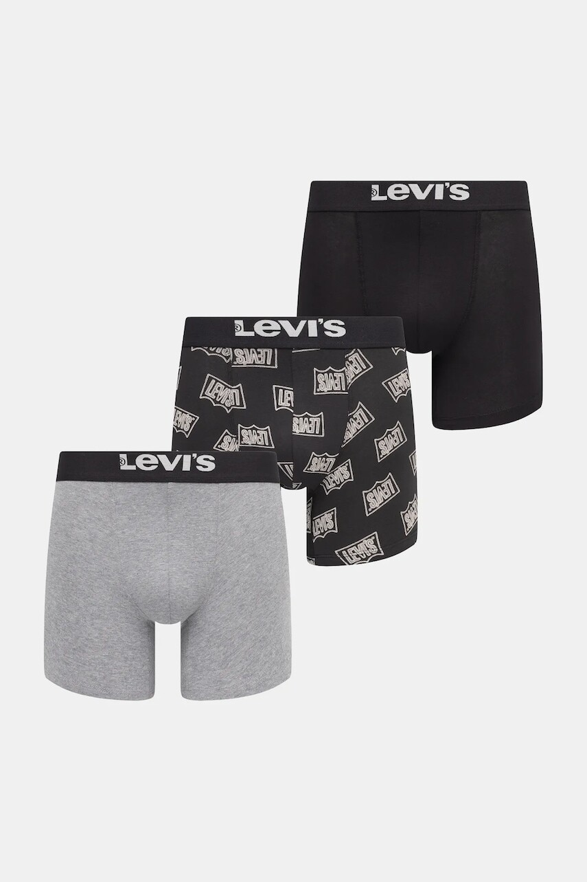 Boxerky Levi's 3-pak šedá farba, 37149-1190