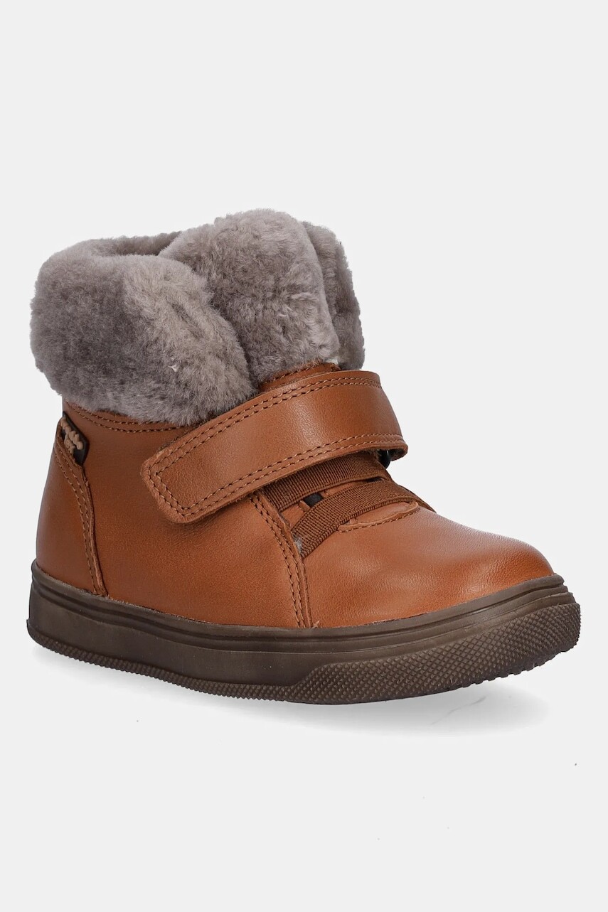 Detské zimné kožené topánky Froddo BASCO TEX hnedá farba, G2110144