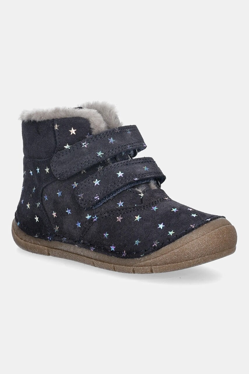 Detské zimné semišové topánky Froddo PAIX UP WINTER tmavomodrá farba, G2110143