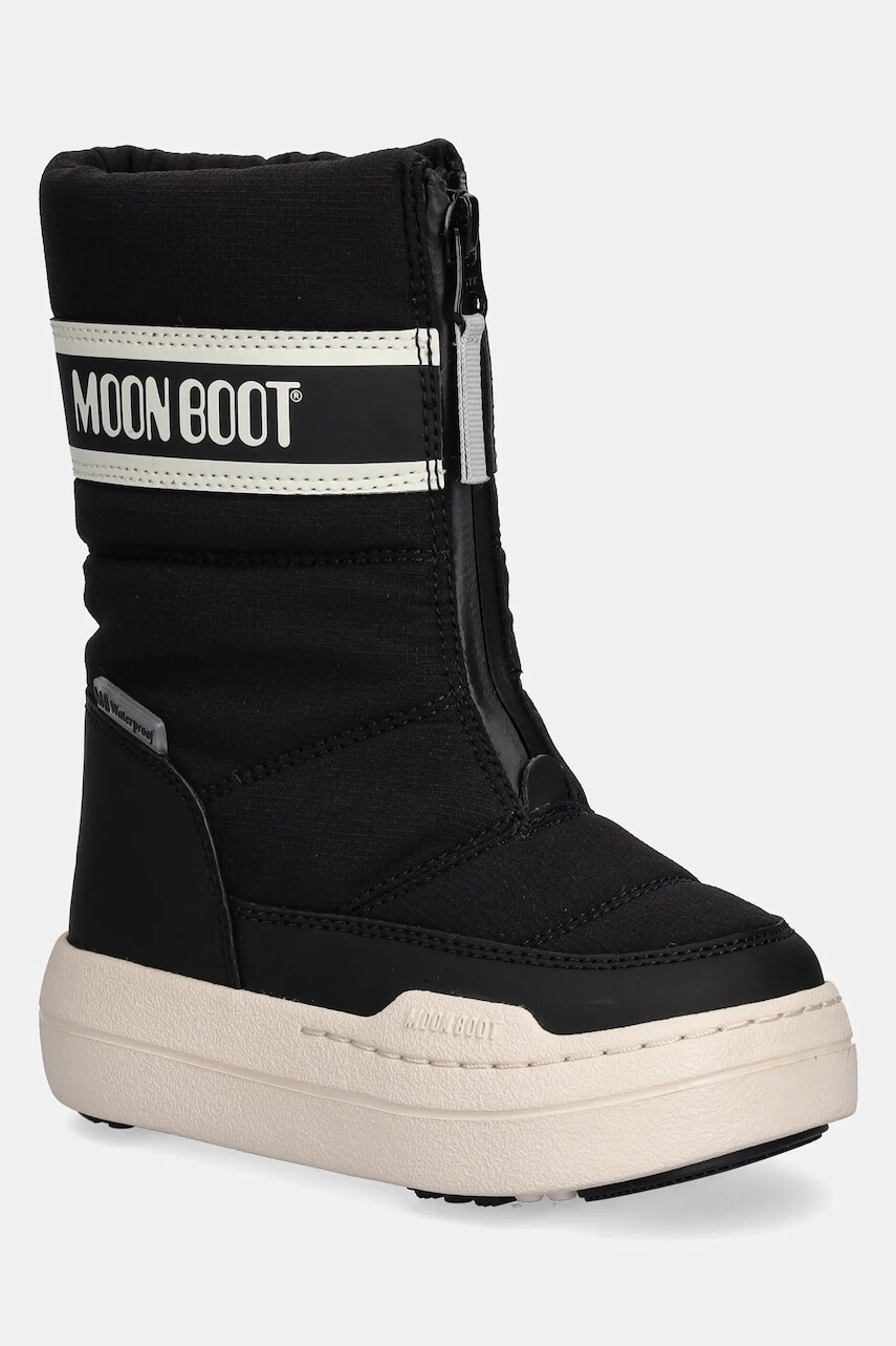 Detské snehule Moon Boot MB JR PARK ZIP HIGH WP čierna farba, 80D3440080