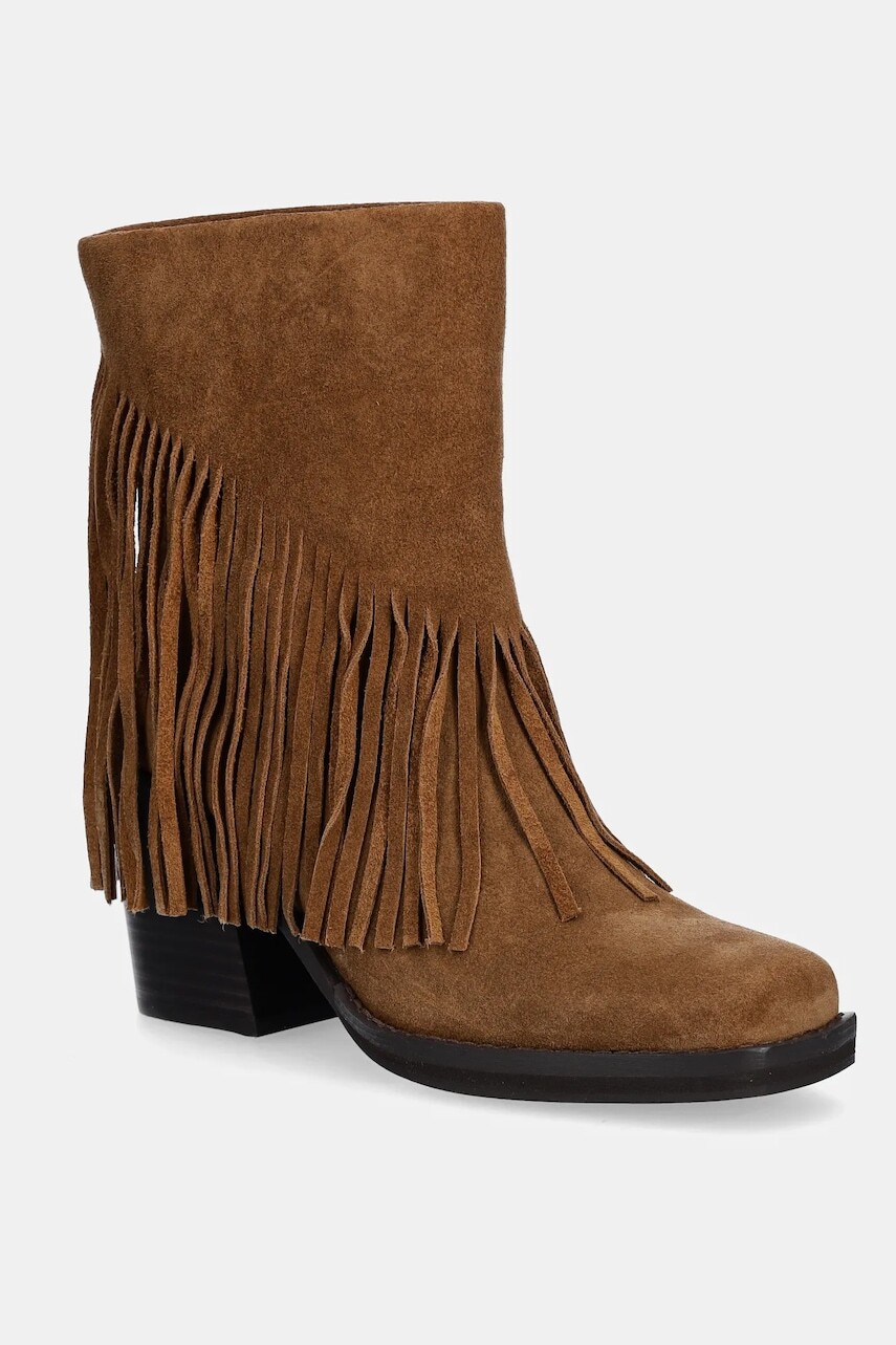 Semišové topánky Steve Madden Pia-F hnedá farba, na podpätku, 11004805