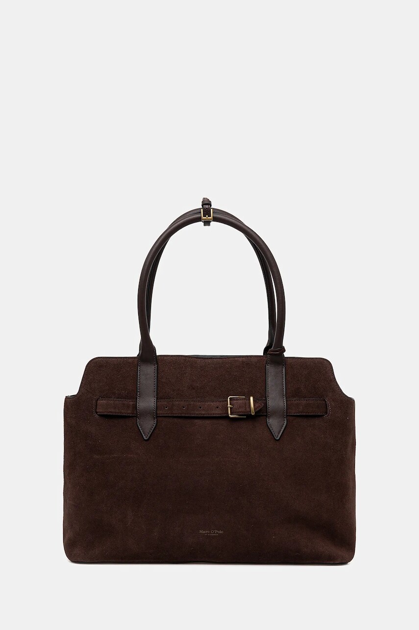 Semišová kabelka Marc O'Polo hnedá farba, 50818770301304