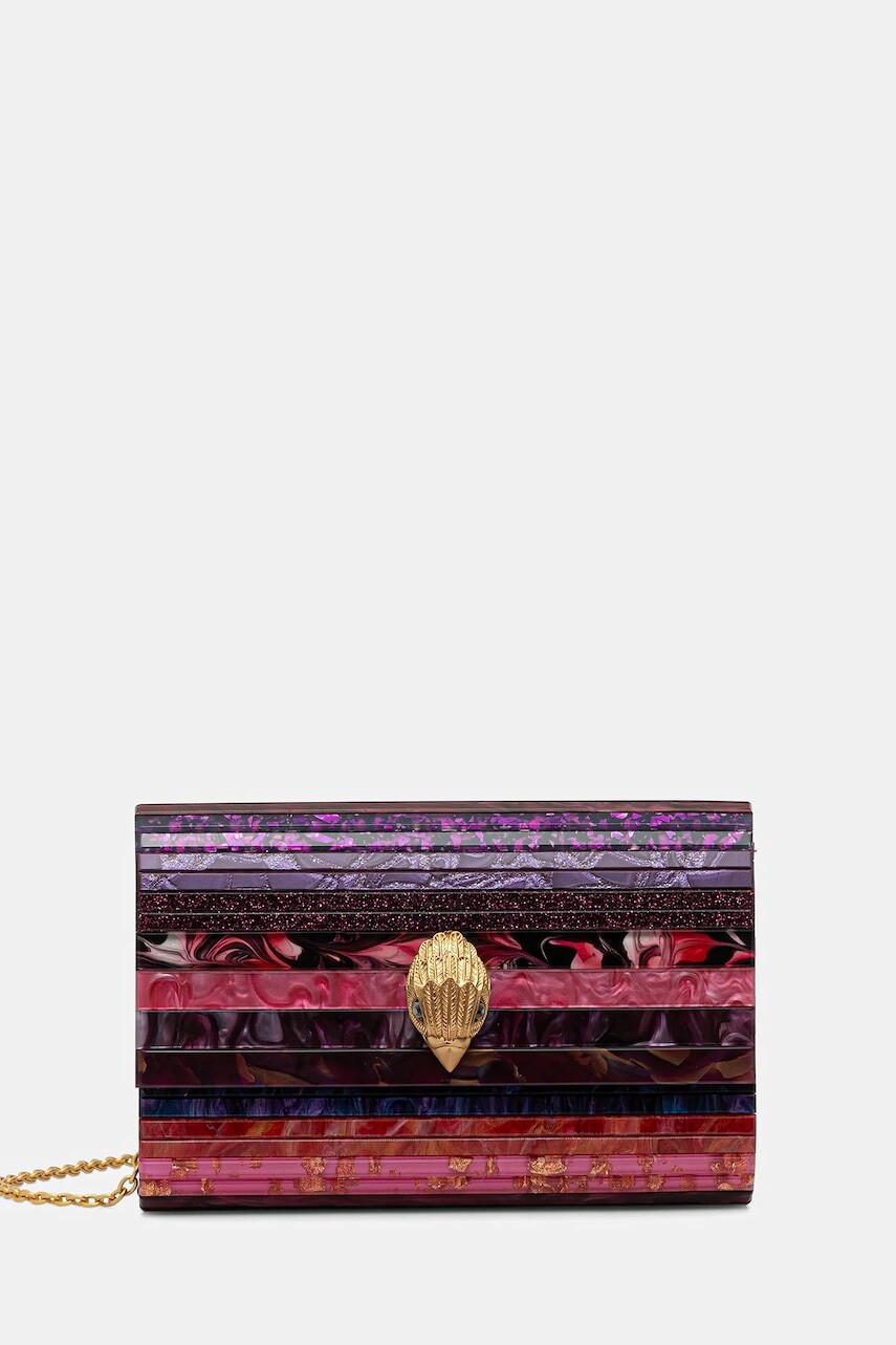 Listová kabelka Kurt Geiger London PARTY EAGLE CLUTCH fialová farba, 512757979