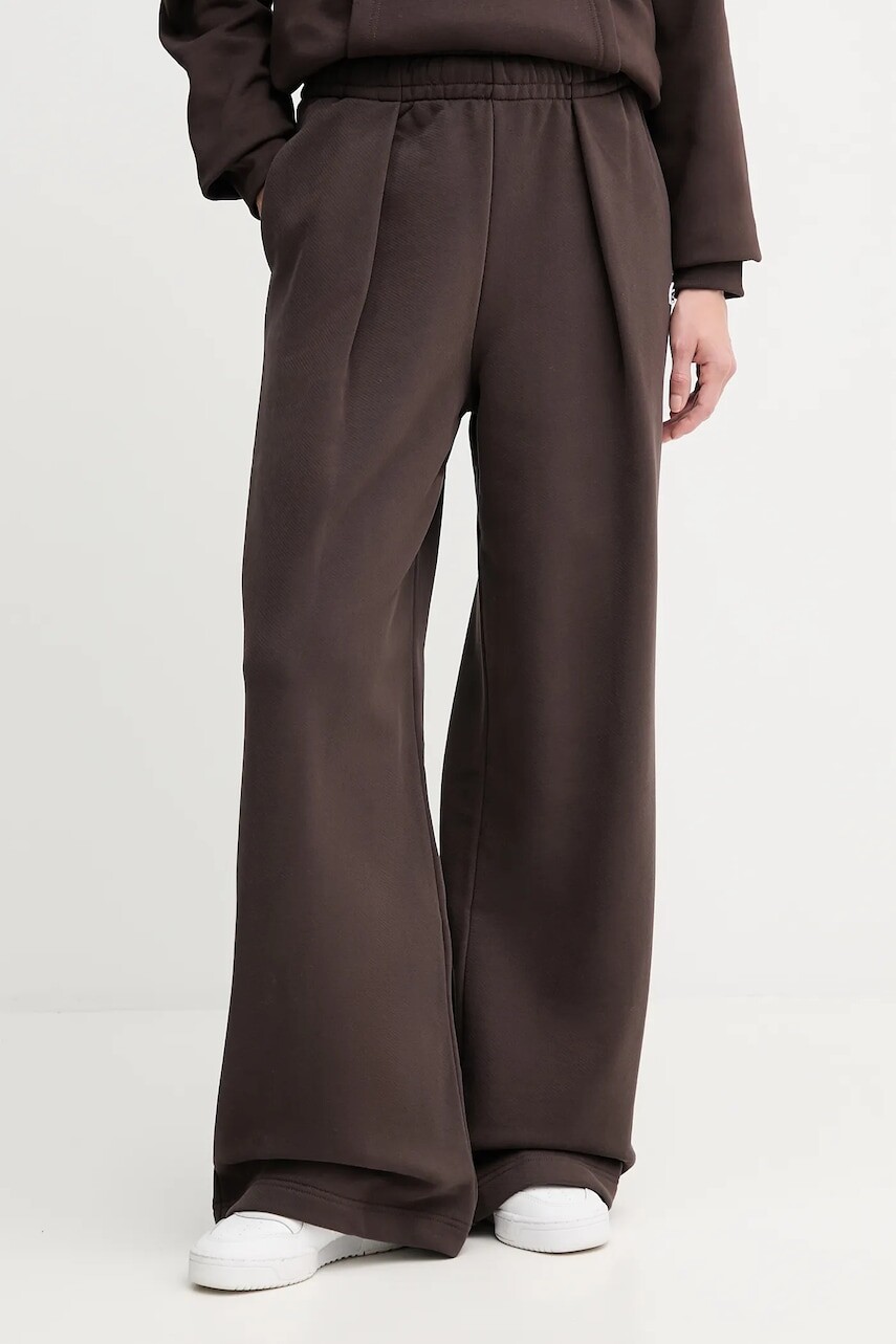 Bavlnené tepláky Lacoste hnedá farba, jednofarebná, XF5248