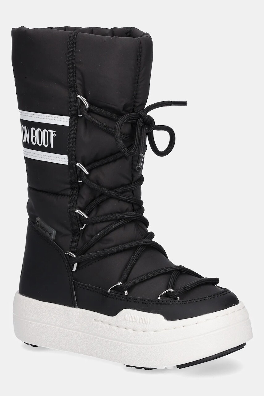 Detské snehule Moon Boot MB JR PARK TUBE LACE WP čierna farba, 80D3440130