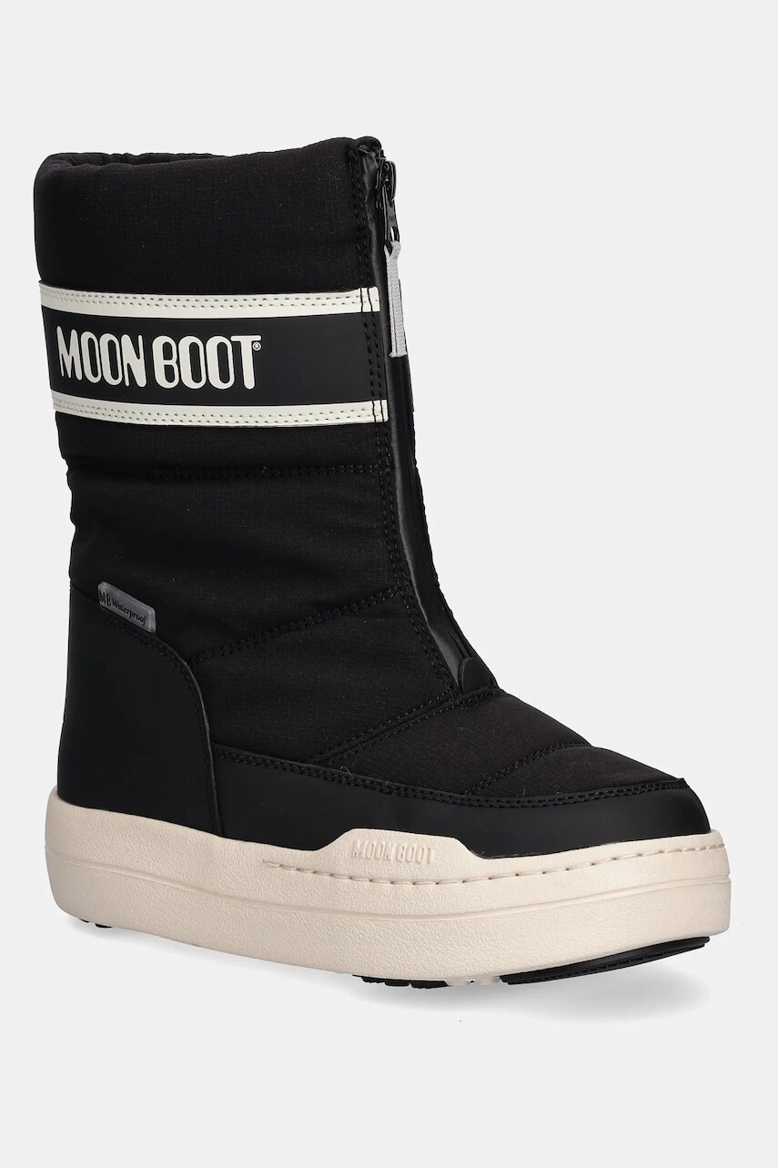Detské zimné topánky Moon Boot MB JR PARK ZIP HIGH WP čierna farba, 80D3440080