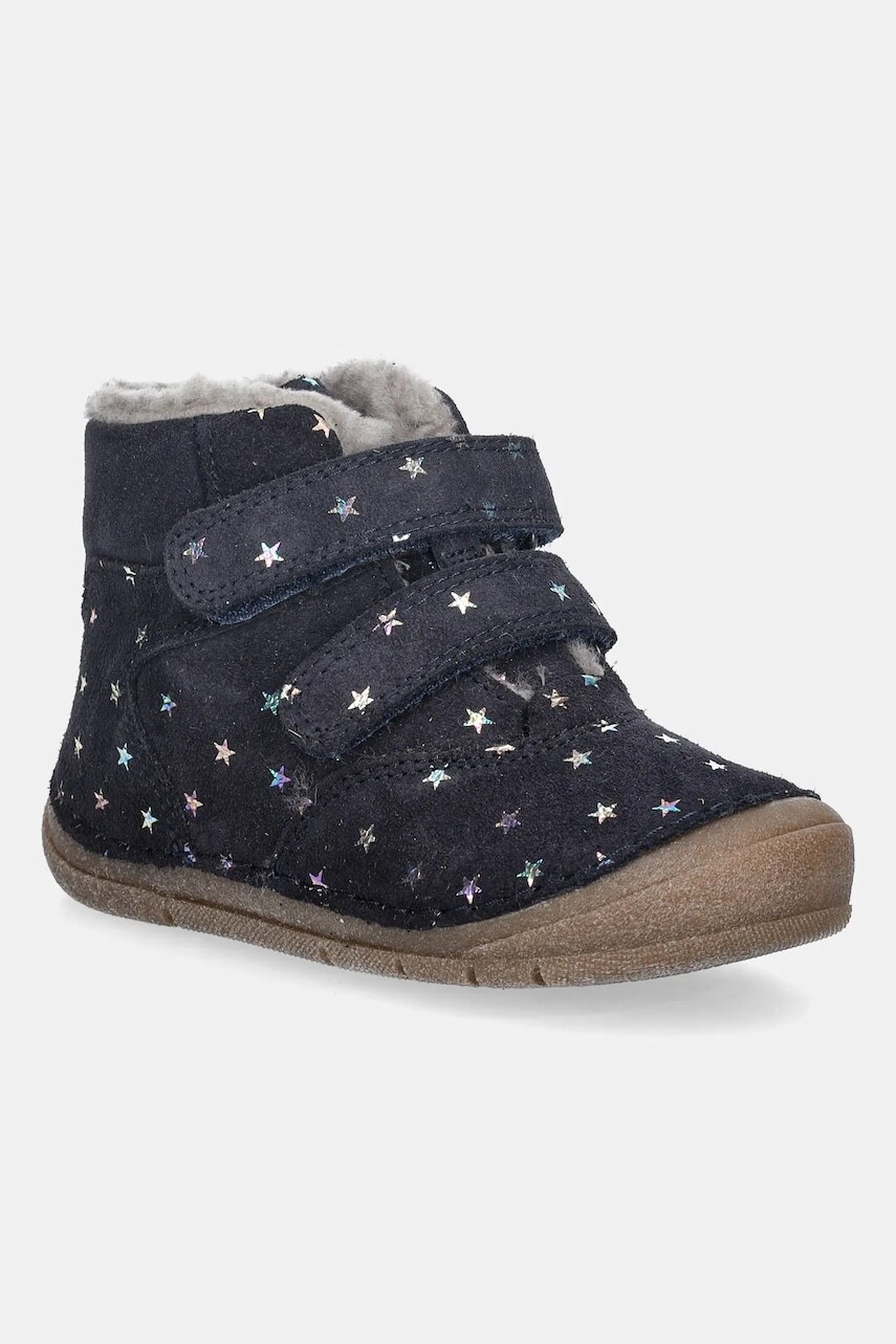 Detské semišové snehule Froddo PAIX UP WINTER tmavomodrá farba, G2110143