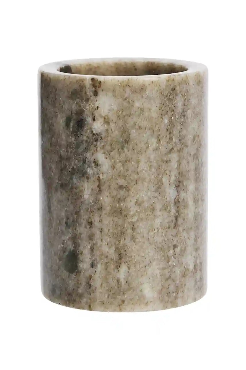 Nádoba na zubnú kefku Madam Stoltz 7,5 x 10 cm béžová farba