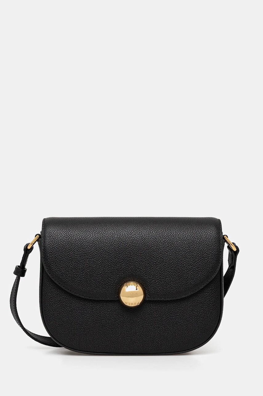 Kožená kabelka Furla čierna farba, WB01887.BX3036.O6000