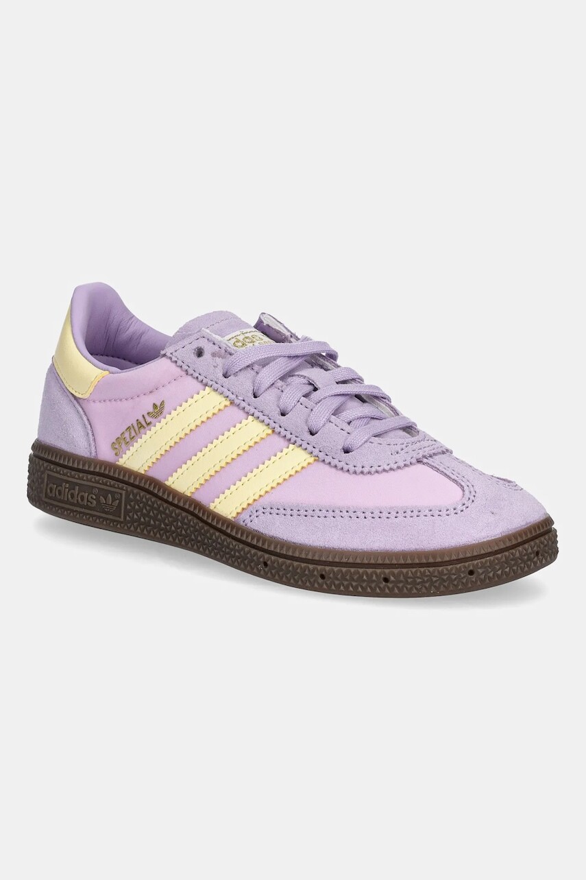 Detské tenisky adidas Originals HANDBALL SPEZIAL fialová farba, JQ0732