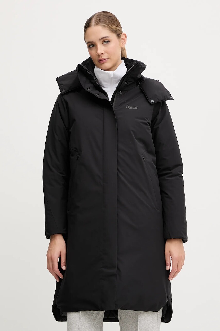 Bunda Jack Wolfskin FROST HAVEN čierna farba, zimná, A65090