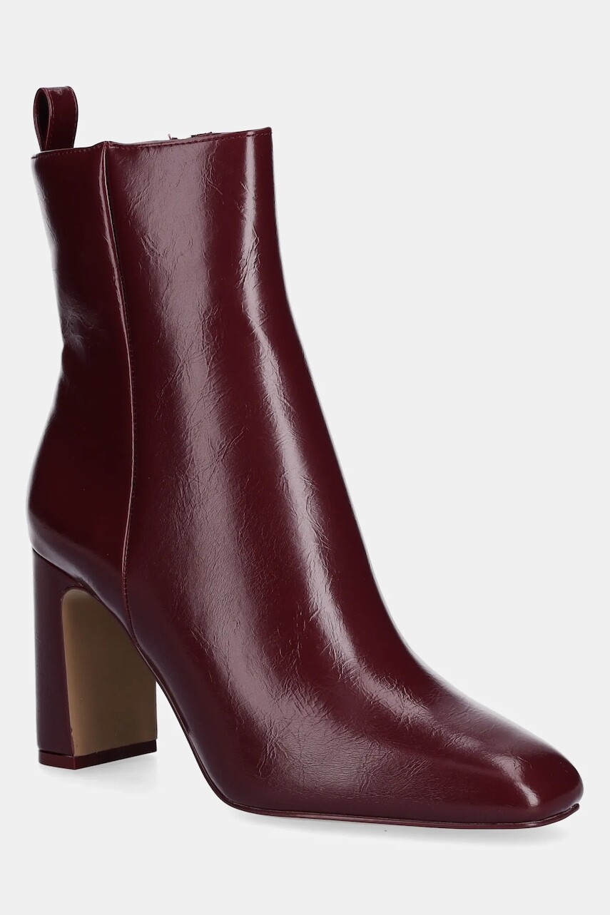 Členkové topánky Steve Madden Adelisa bordová farba, na podpätku, 11002626