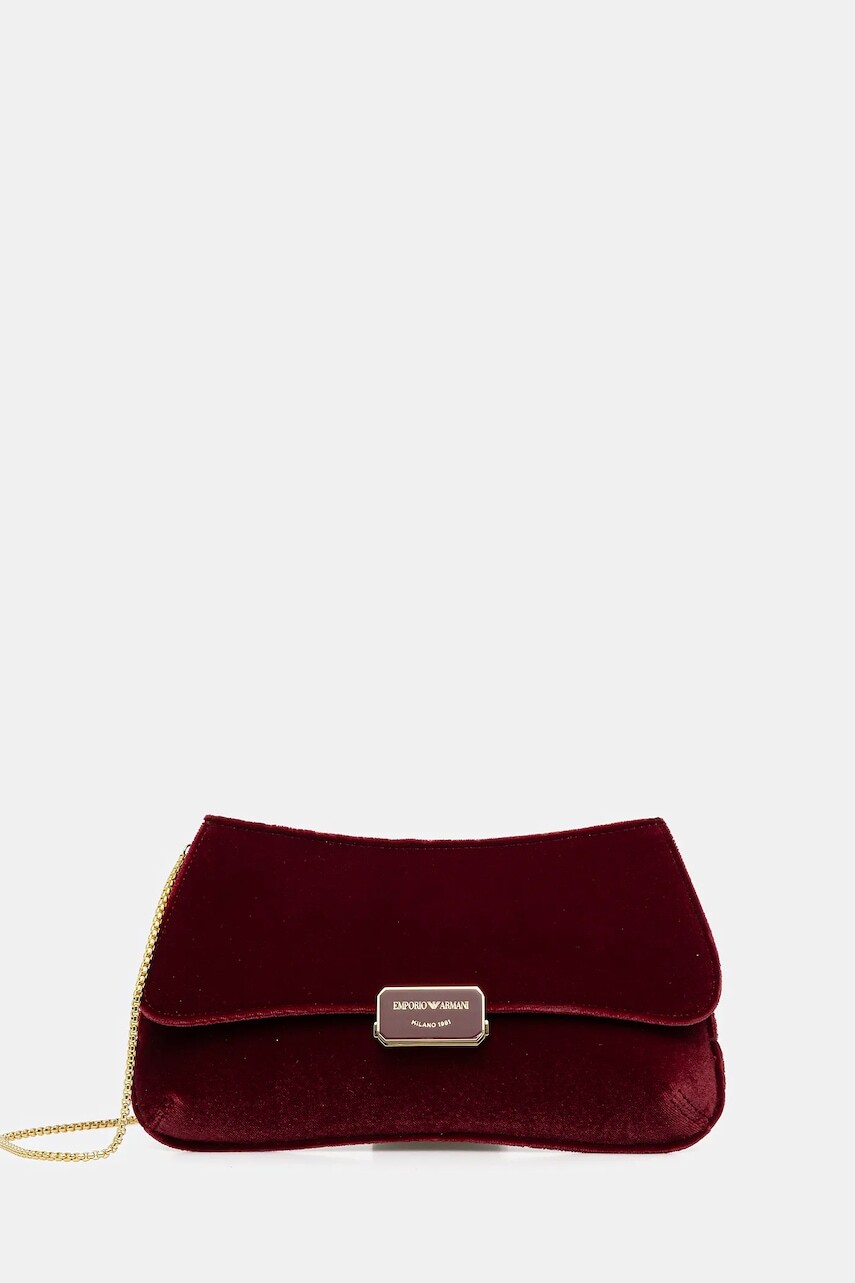 Listová kabelka Emporio Armani bordová farba, EW001777 AF17289