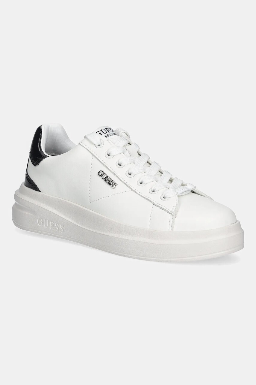Kožené tenisky Guess ELBINA10 biela farba, FLFE10 PEL12