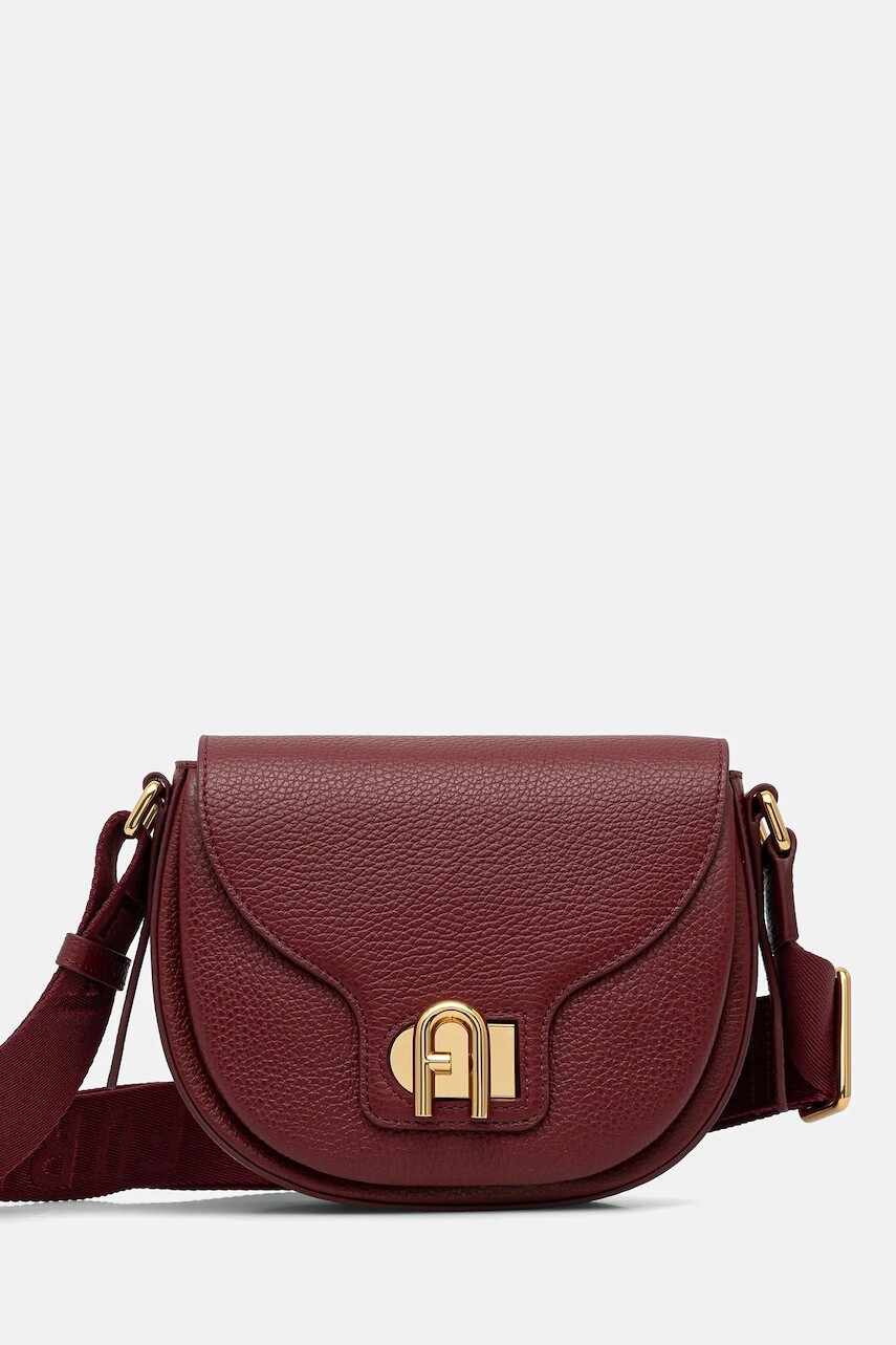 Kožená kabelka Furla bordová farba, WB01491.BX0356.4297S